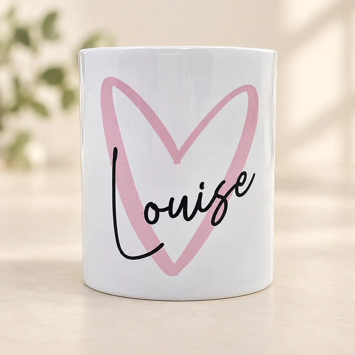 Personalised Heart Makeup Brush Holder