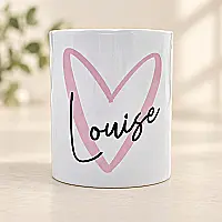 Personalised Heart Makeup Brush Holder