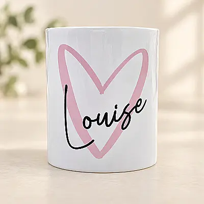 Personalised Heart Makeup Brush Holder