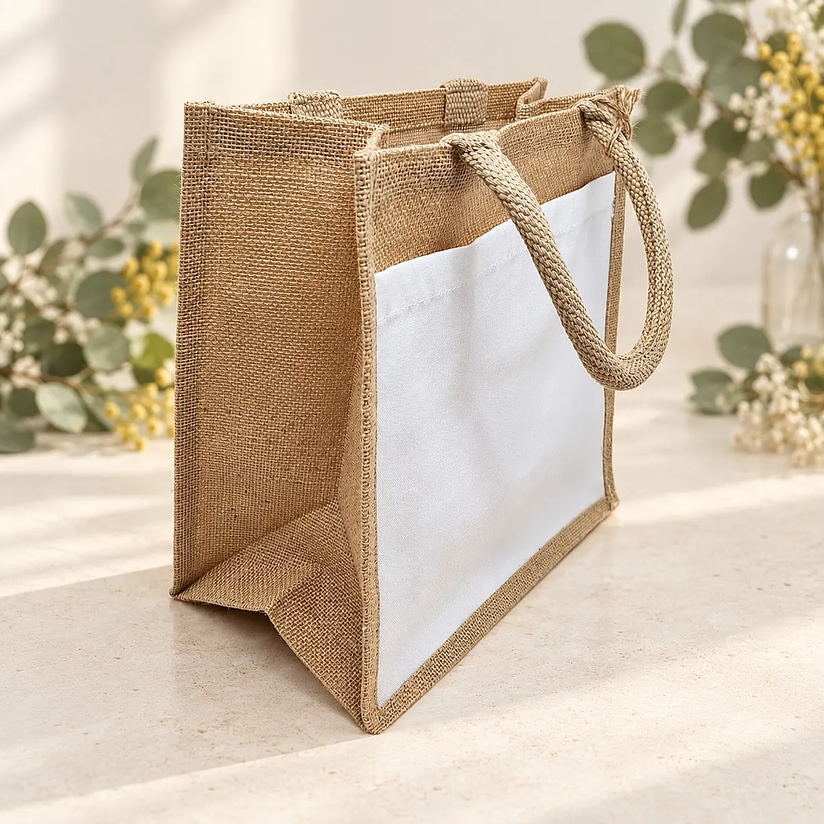 Personalised Rainbow Jute Bag – Any Name – 3 Sizes