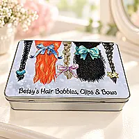 Personalised Hair Accessories Storage Tin