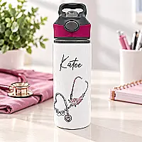 Personalised Nurse Water Bottle – 650ml Flip Lid