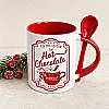Personalised Christmas Hot Chocolate Mug with Spoon