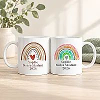 Personalised Student Nurse Rainbow Mug – Name & Year