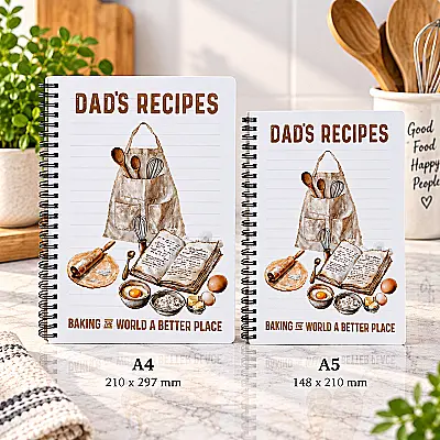 Personalised Dad’s Recipe Book – A4 or A5