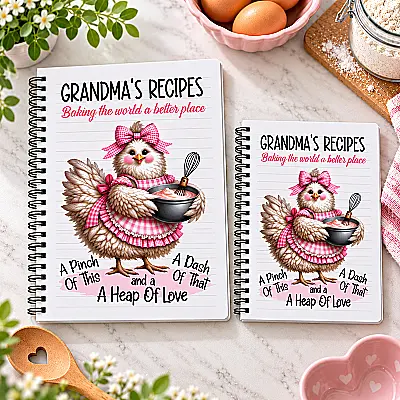Personalised Recipe Notebook – Mum, Nana, Grandma & More