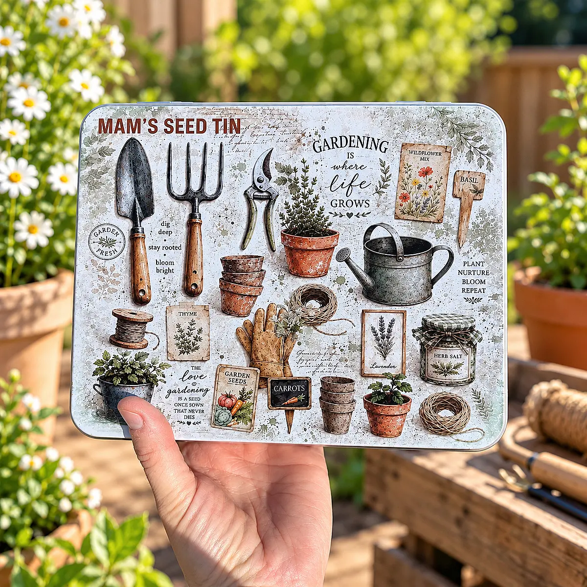 Personalised Gardener’s Seed Tin