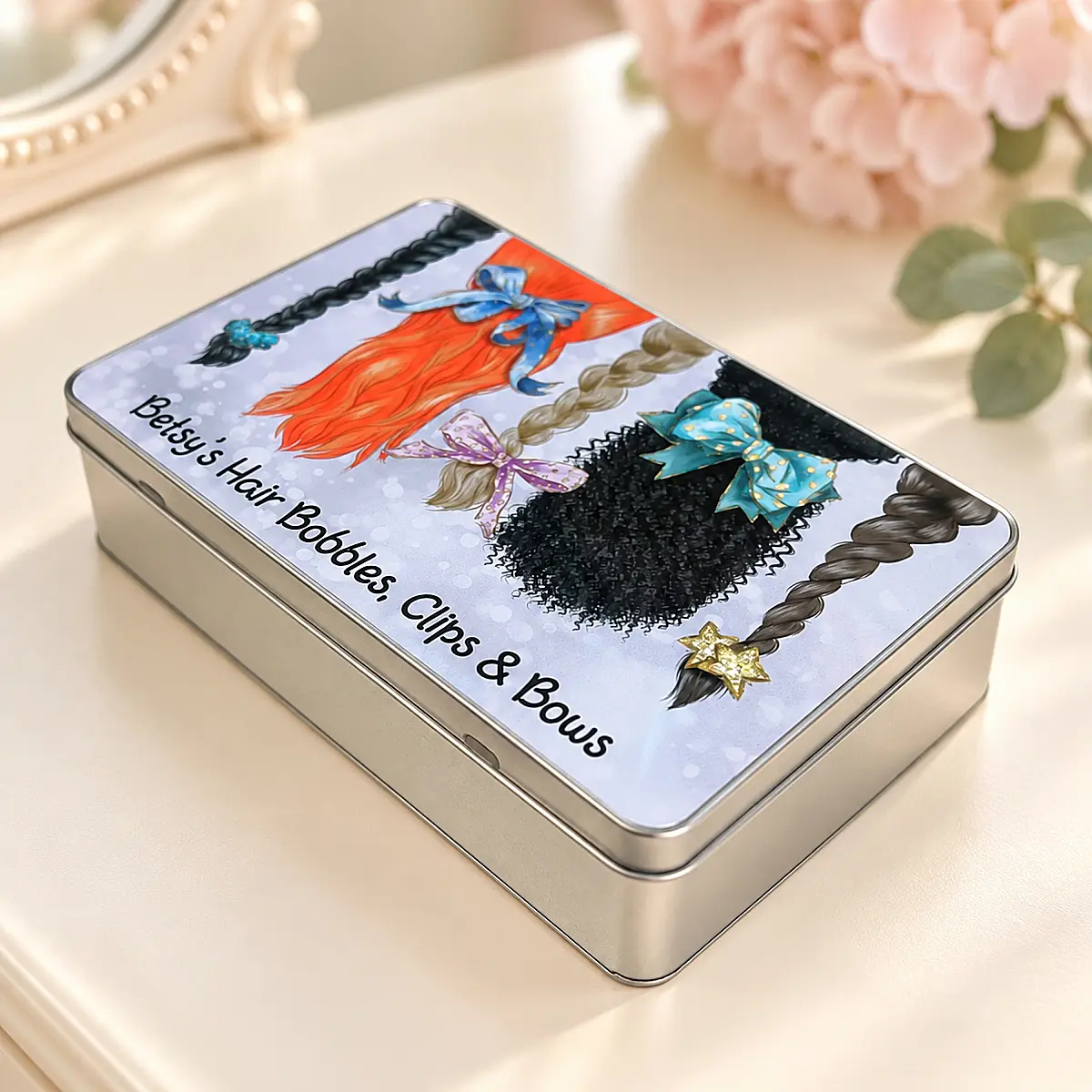 Personalised Hair Accessories Storage Tin