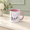 Personalised Pink Heart Mug