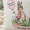 Personalised Newborn Baby Cushion – Pink or Blue Woodland