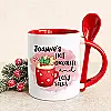 Personalised Christmas Hot Chocolate Mug with Spoon