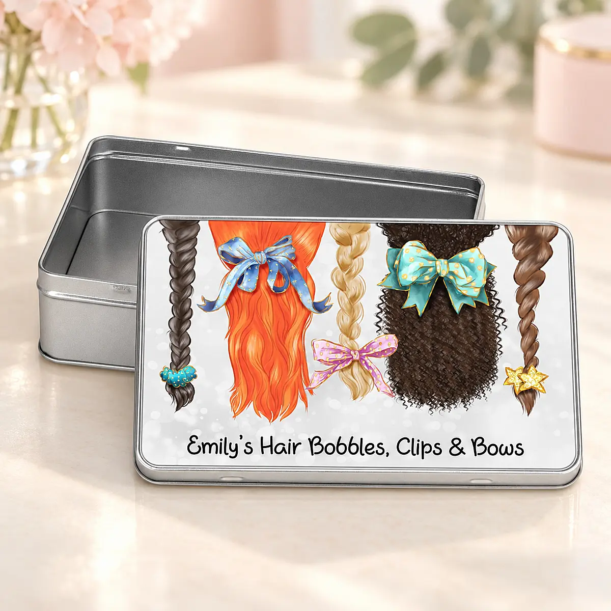Personalised Hair Accessories Storage Tin