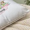 Personalised Newborn Baby Cushion – Pink or Blue Woodland