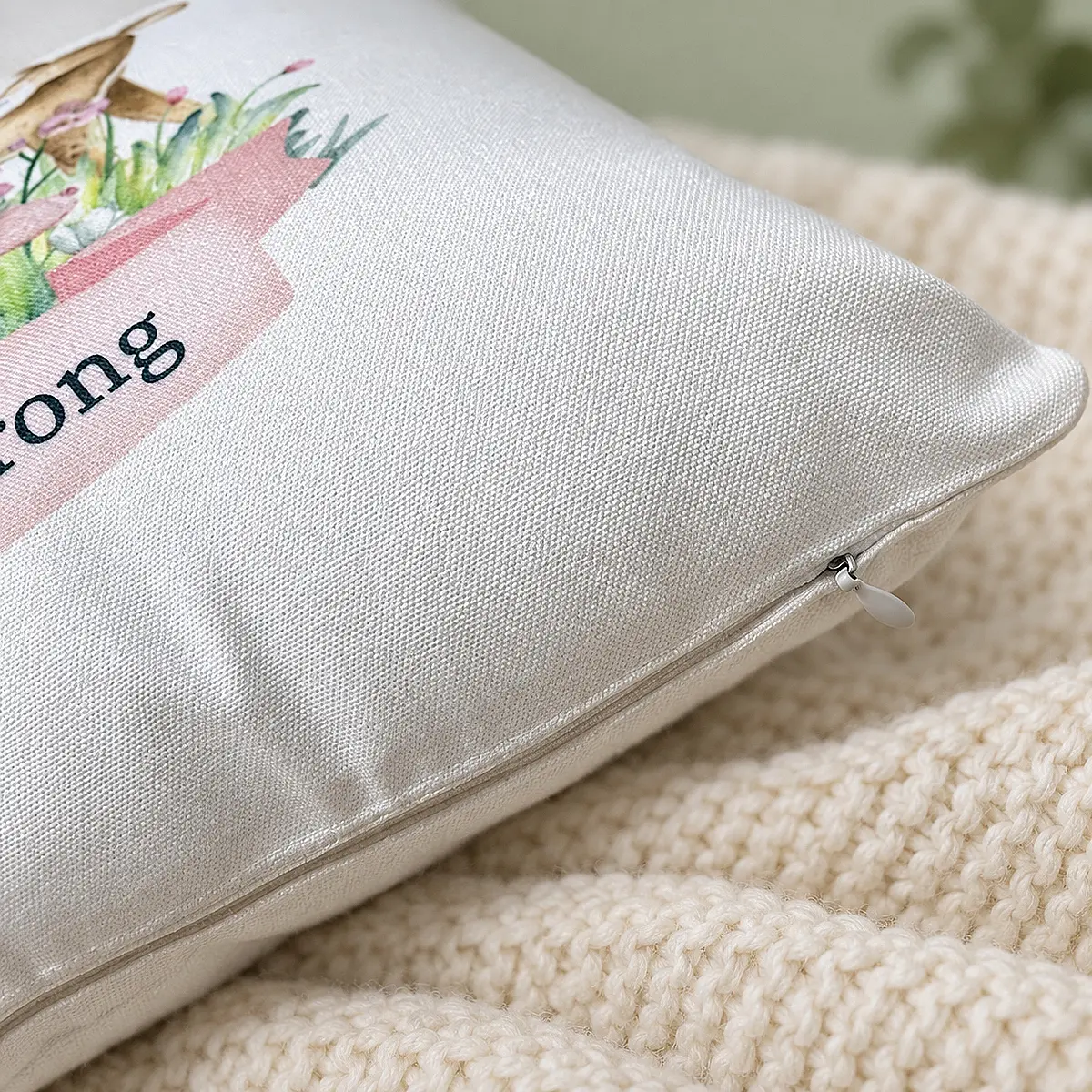 Personalised Newborn Baby Cushion – Pink or Blue Woodland