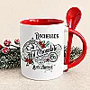 Personalised Christmas Hot Chocolate Mug with Spoon