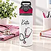 Personalised Nurse Water Bottle – 650ml Flip Lid