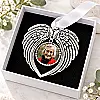 Personalised Memorial Angel Wings Photo Decoration – Remembrance Keepsake