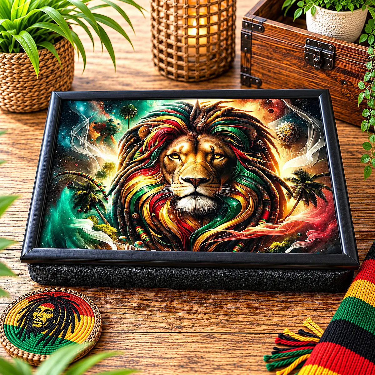 Reggae &amp; Rasta Lap Tray – Choice of 4 Designs