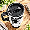Personalised Bearded Inked Dad Travel Mug