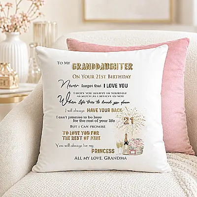 Personalised 18th, 21st & Milestone Birthday Cushion