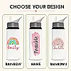 Personalised 650ml Aluminium Straw Water Bottle
