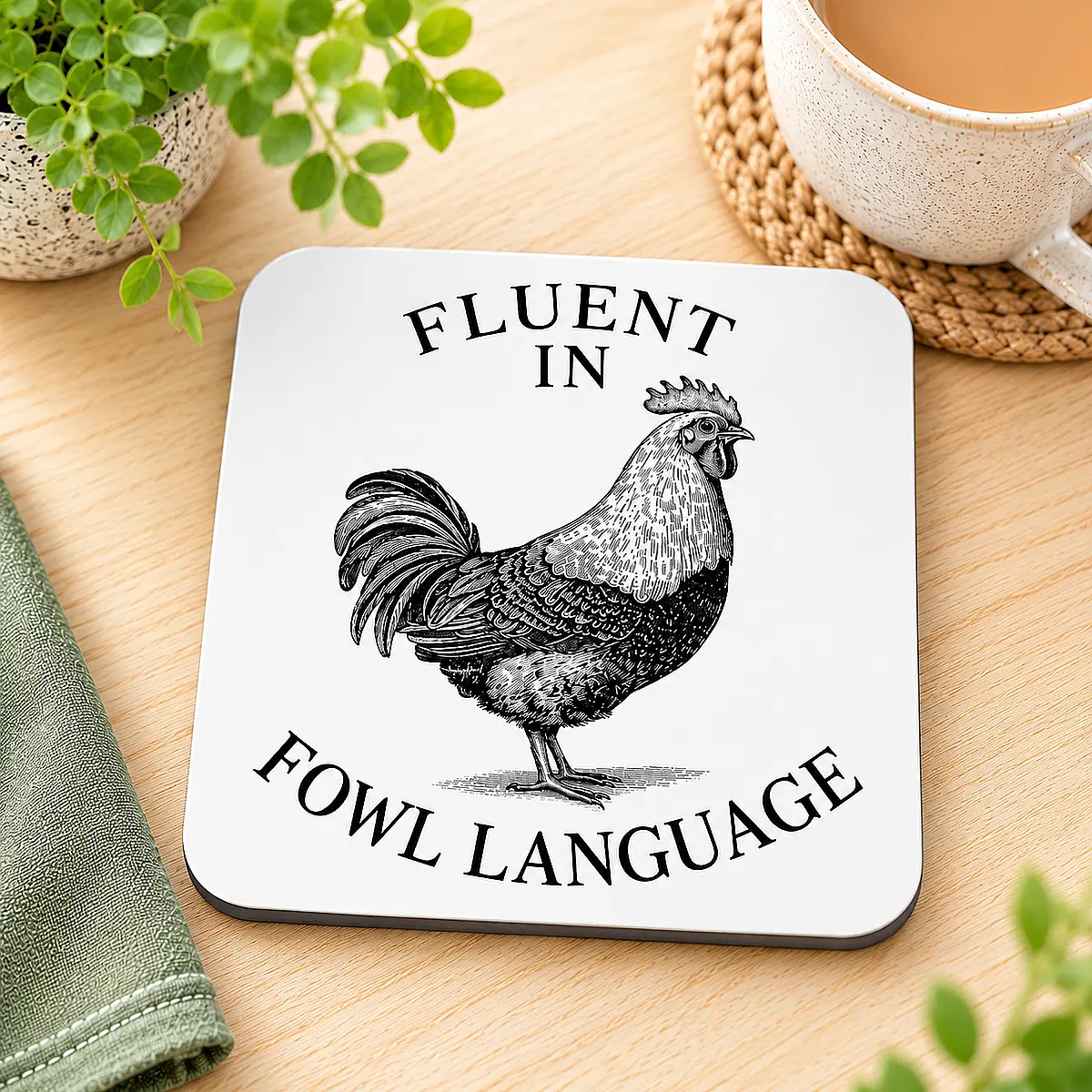 Funny Farm &amp; Country Coasters – Single or Set of 4