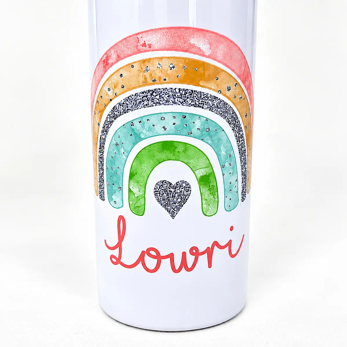 Personalised 650ml Aluminium Straw Water Bottle