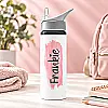 Personalised 650ml Aluminium Straw Water Bottle