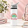 Personalised 650ml Aluminium Straw Water Bottle