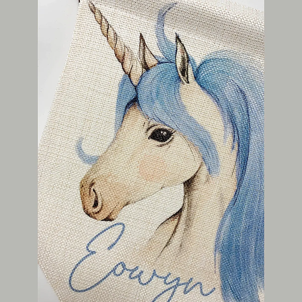 Personalised Unicorn Hanging Pennant – Children’s Bedroom Decor