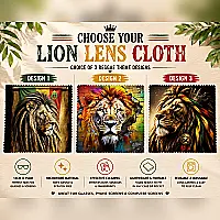 Reggae Lion Lens Cloth – Glasses & Screen Cleaning Cloth