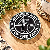 Northern Soul 45 RPM Glass Coaster – Single or Set of 4