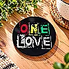 One Love Reggae Round MDF Coaster – Single or Set of 4