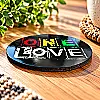 One Love Reggae Round MDF Coaster – Single or Set of 4
