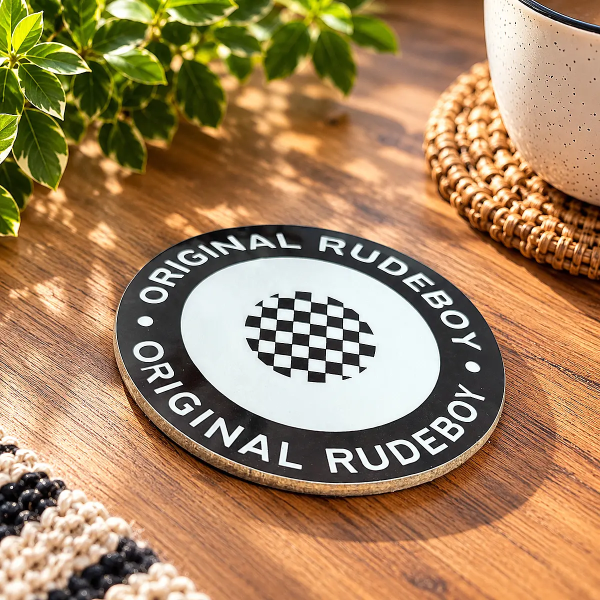 Original Rudeboy Round MDF Coaster – Ska &amp; 2 Tone
