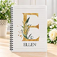Personalised Initial Notebook – Pink, Green or Gold