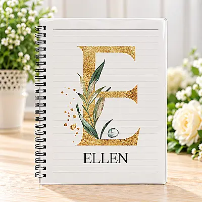 Personalised Initial Notebook – Pink, Green or Gold