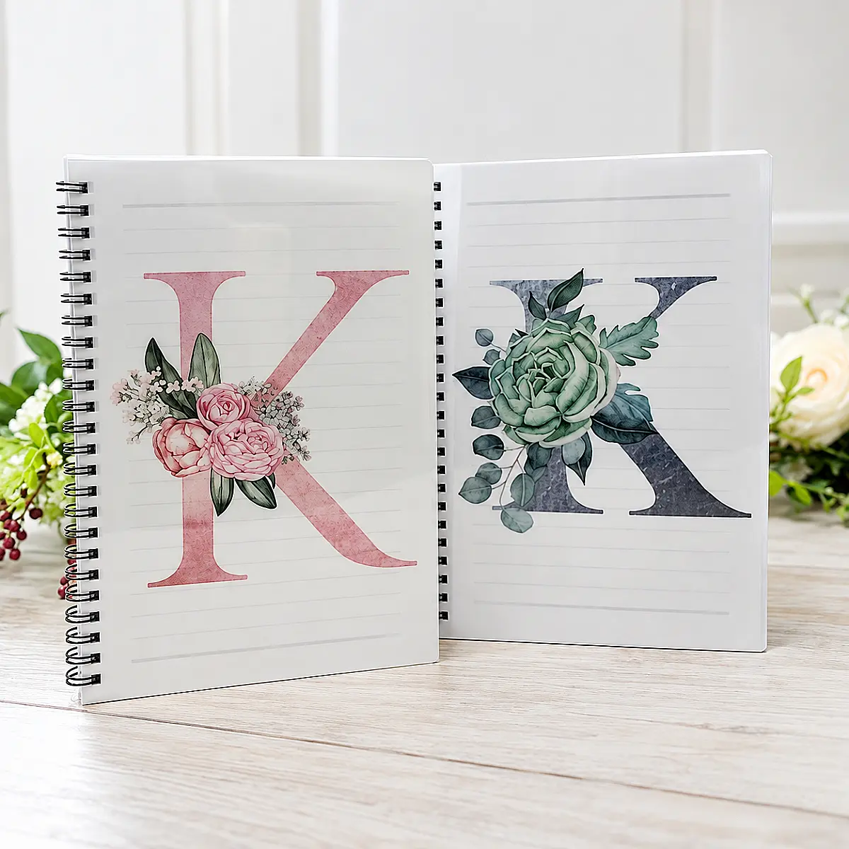 Personalised Initial Notebook – Pink, Green or Gold