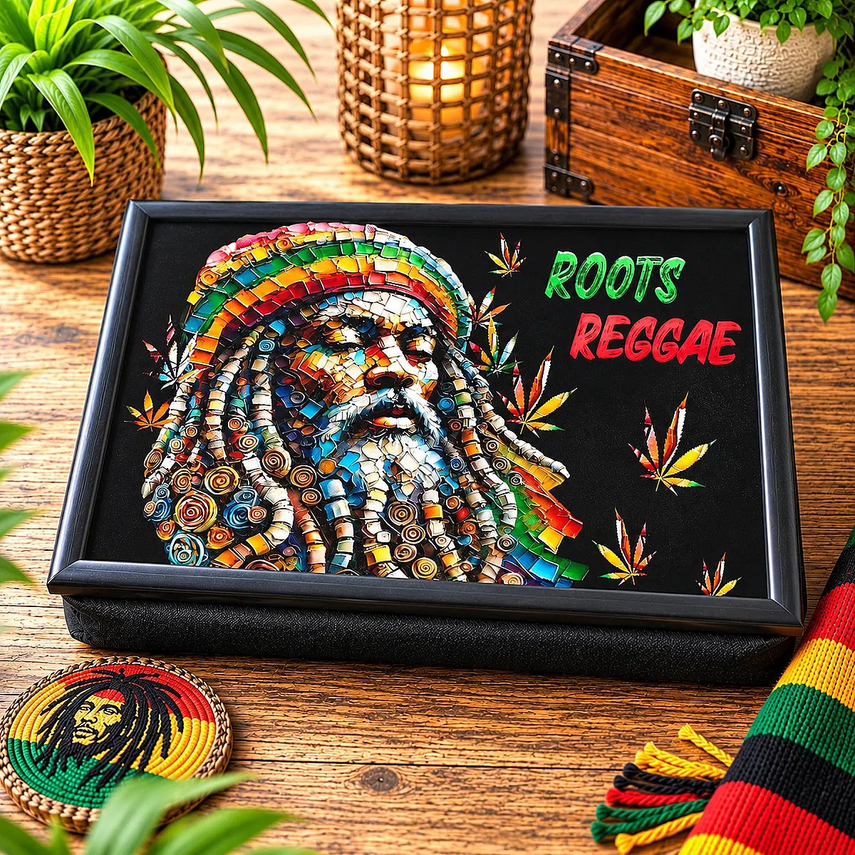 Reggae &amp; Rasta Lap Tray – Choice of 4 Designs