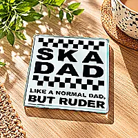 Ska Dad Glass Coaster – Single or Set of 4