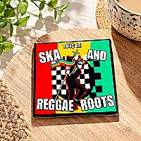 Ska & Reggae Roots Ceramic Coaster – Single or Set of 4