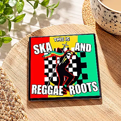 Ska & Reggae Roots Ceramic Coaster – Single or Set of 4