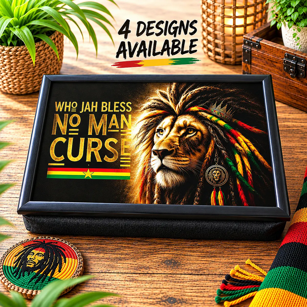 Reggae &amp; Rasta Lap Tray – Choice of 4 Designs