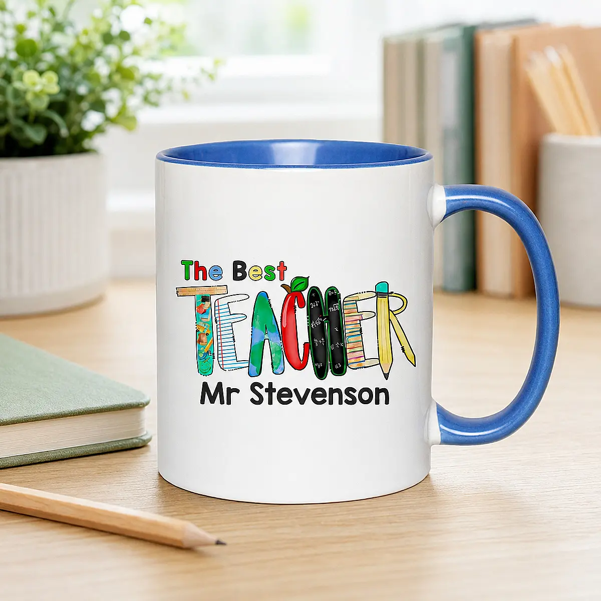 Personalised Best Teacher Mug – Choice of Colours