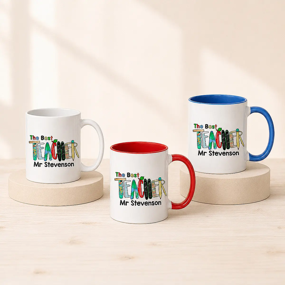 Personalised Best Teacher Mug – Choice of Colours