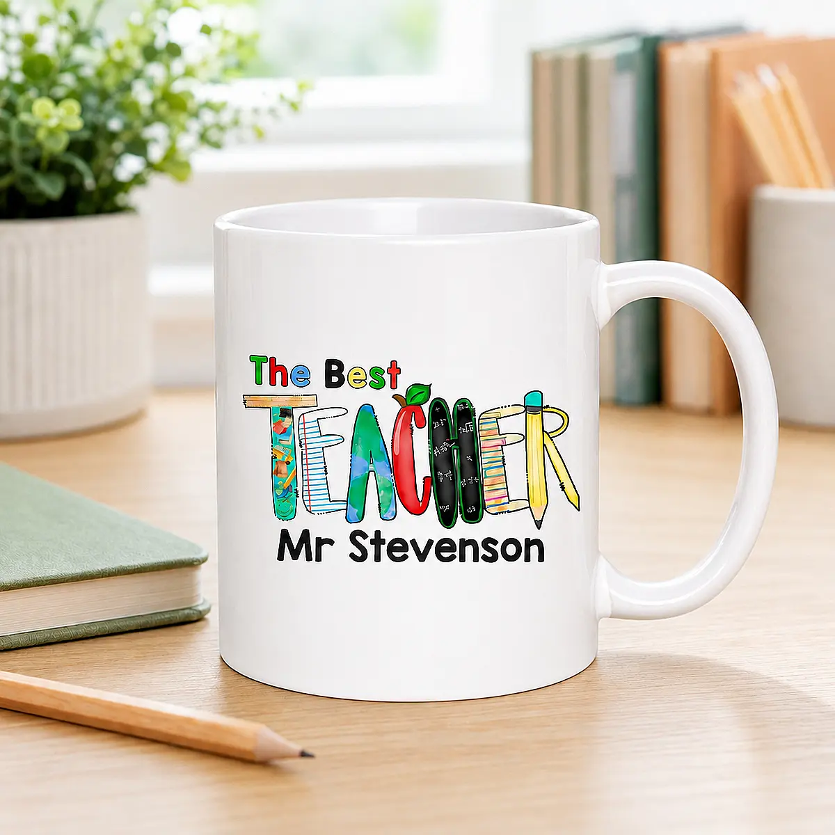Personalised Best Teacher Mug – Choice of Colours