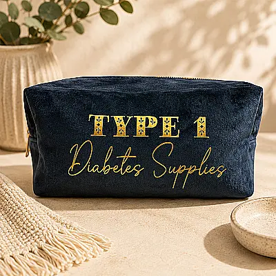 Blue Velvet Diabetes Essentials Bag