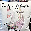 Personalised Christening Swan Cushion