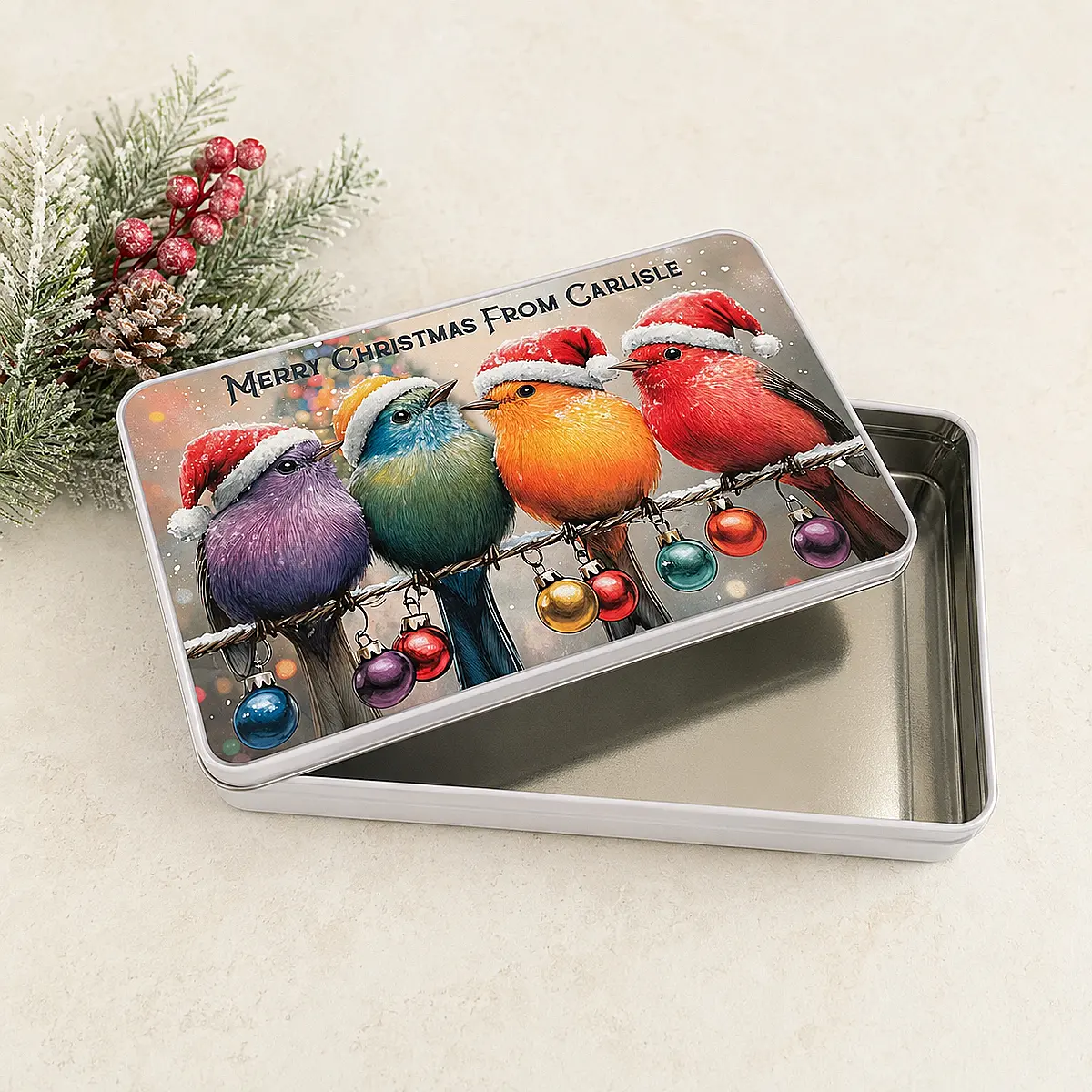 Personalised Christmas Biscuit Tin – From Our House Gift