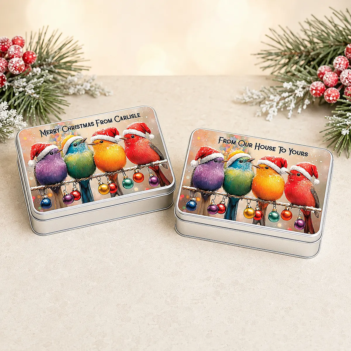 Personalised Christmas Biscuit Tin – From Our House Gift